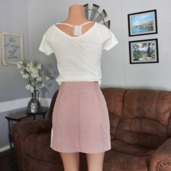NWT She & Sky Corduroy Color Block Skirt - Picture 3 of 7